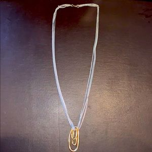 Lauren RL Silver chain & Gold pendant necklace